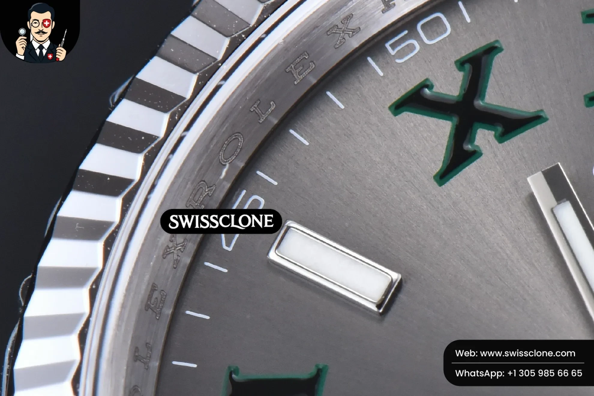 Rolex DateJust 36mm 126234 Wimbledon Gray Dial Green Marker Jubilee VS3235 1:1 Super Clone - Clasp & Bracelet Finishing