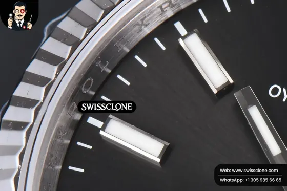 Rolex DateJust 36mm 904L Black Dial Lume Marker Jubilee VS3235 1:1 Super Clone - Lateral Case Thickness Profile