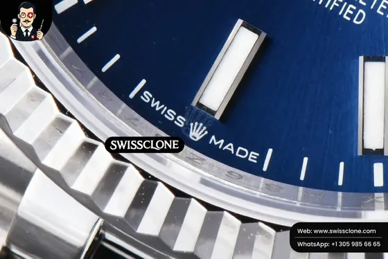 Rolex DateJust 36mm 904L Blue Dial Jubilee VS3235 1:1 Super Clone - On-Wrist Presence View