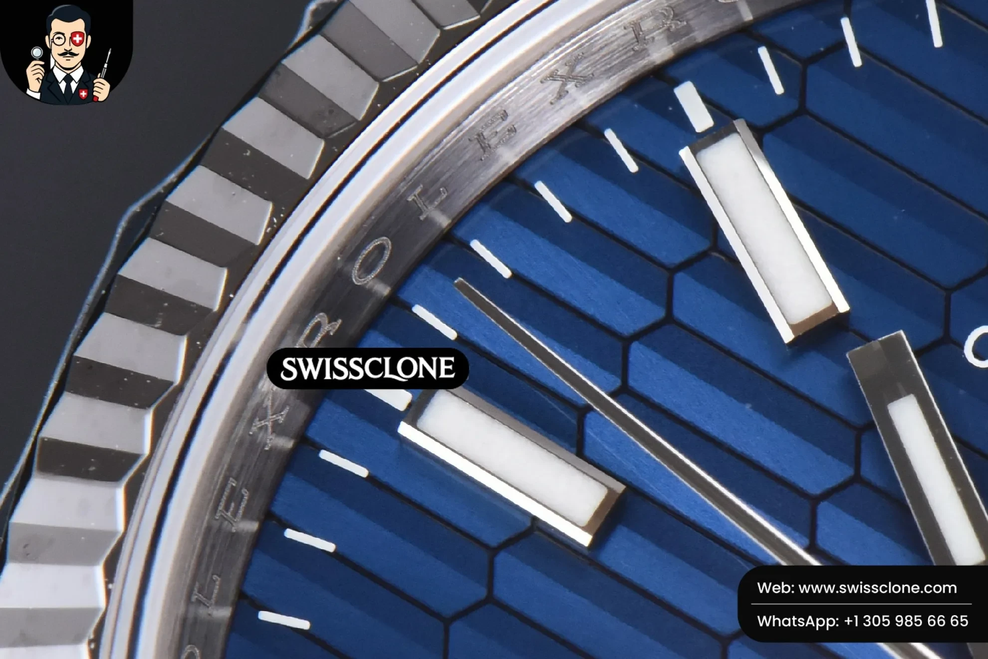 Rolex DateJust 36mm 904L Blue Motif Dial Jubilee VS3235 1:1 Super Clone - Lateral Case Thickness Profile