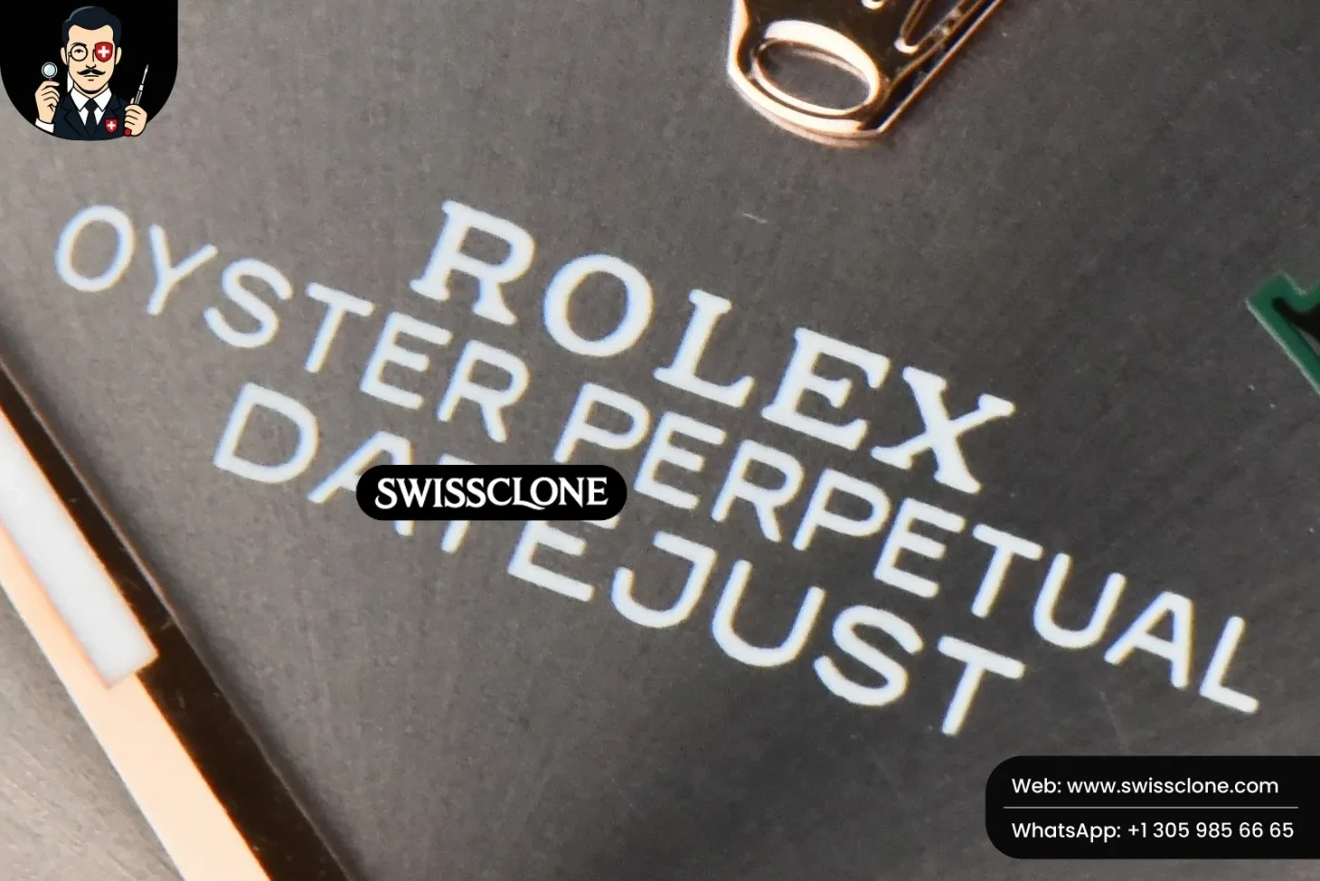 Rolex DateJust 36mm RG/SS Fluted Bezel Gray Wimbledon Dial Jubilee 1:1 Super Clone - Clasp & Bracelet Finishing