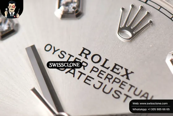 Rolex DateJust 36mm Silver Dial Diamond Marker Jubilee VR3235 1:1 Super Clone - Caseback & Cloned Calibre Movement