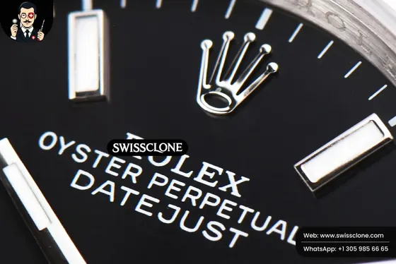 Rolex DateJust 36mm Smooth Bezel Black Dial Stick Marker Jubilee VR3235 1:1 Super Clone - Clasp & Bracelet Finishing