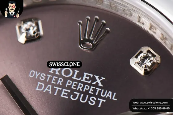 Rolex DateJust 36mm Smooth Bezel Gray Dial Diamond Marker Oyster VR3235 1:1 Super Clone - Clasp & Bracelet Finishing