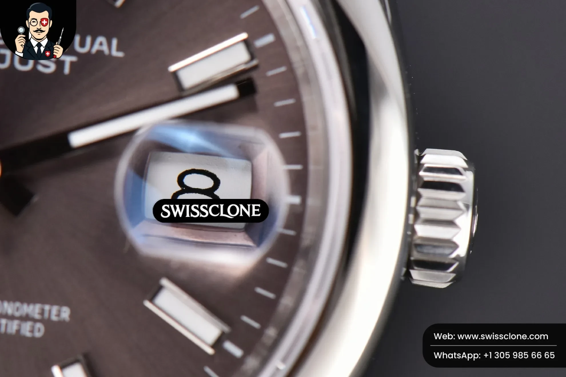 Rolex DateJust 36mm Smooth Bezel Gray Dial Stick Marker Jubilee VR3235 1:1 Super Clone - On-Wrist Presence View