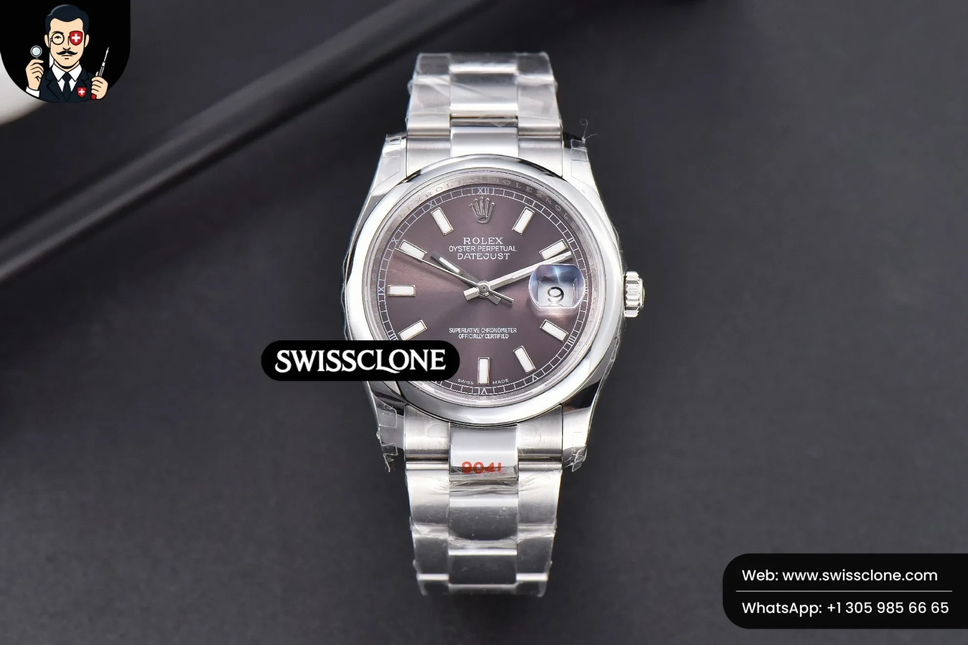 Rolex DateJust 36mm Smooth Bezel Silver Dial Lume Marker Oyster VR3235