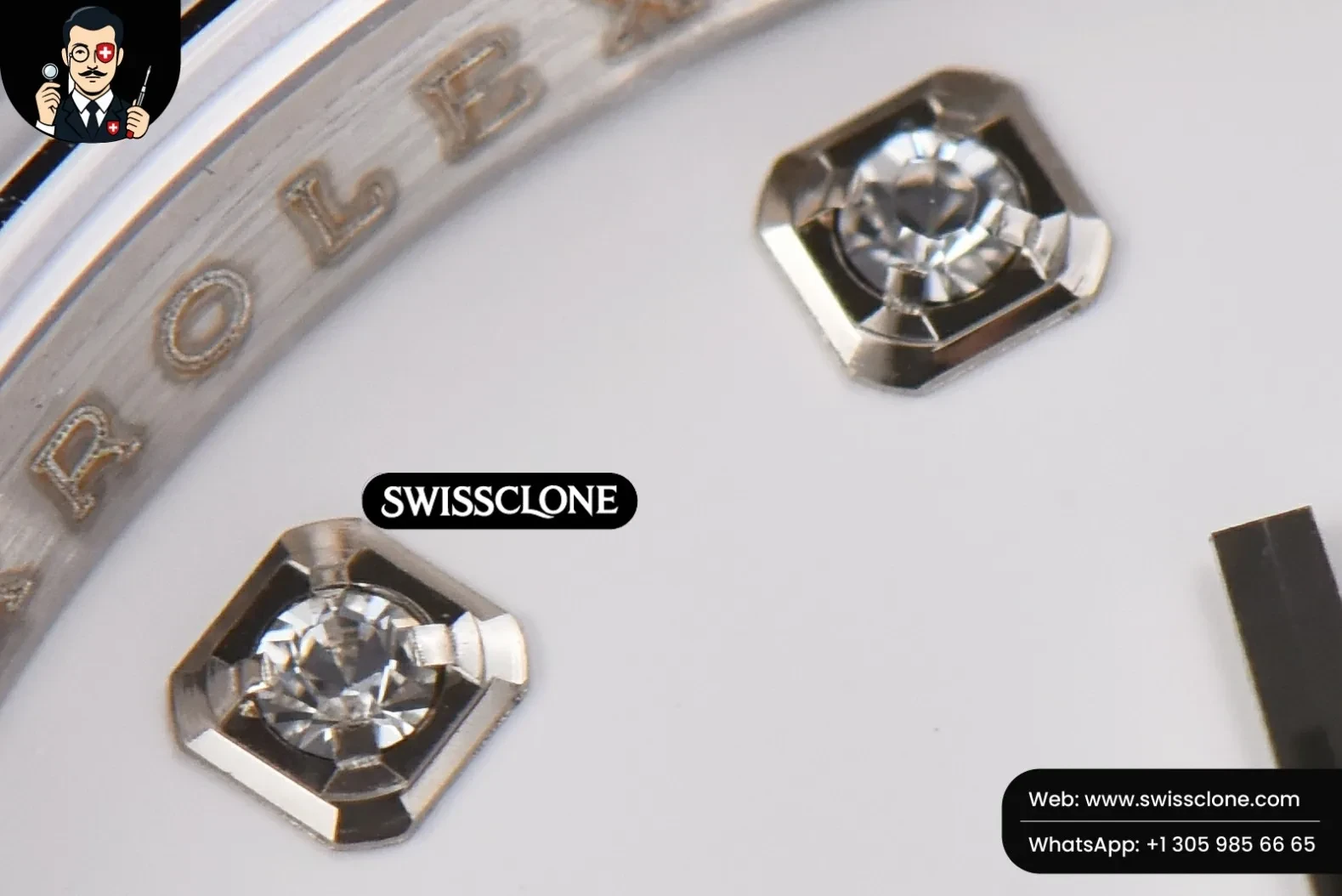 Rolex DateJust 36mm Smooth Bezel White Dial Diamond Marker Oyster VR3235 1:1 Super Clone - On-Wrist Presence View