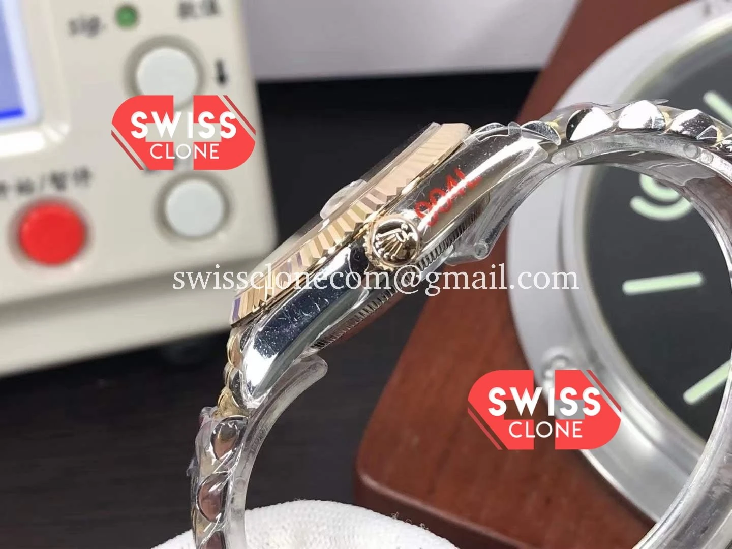 Rolex Datejust 36mm Two Tone Gold Dial 3235 904L 1:1 Super Clone - Lateral Case Thickness Profile