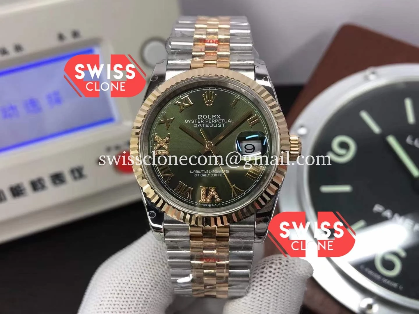 Rolex Datejust 36MM Two Tone Green Dial