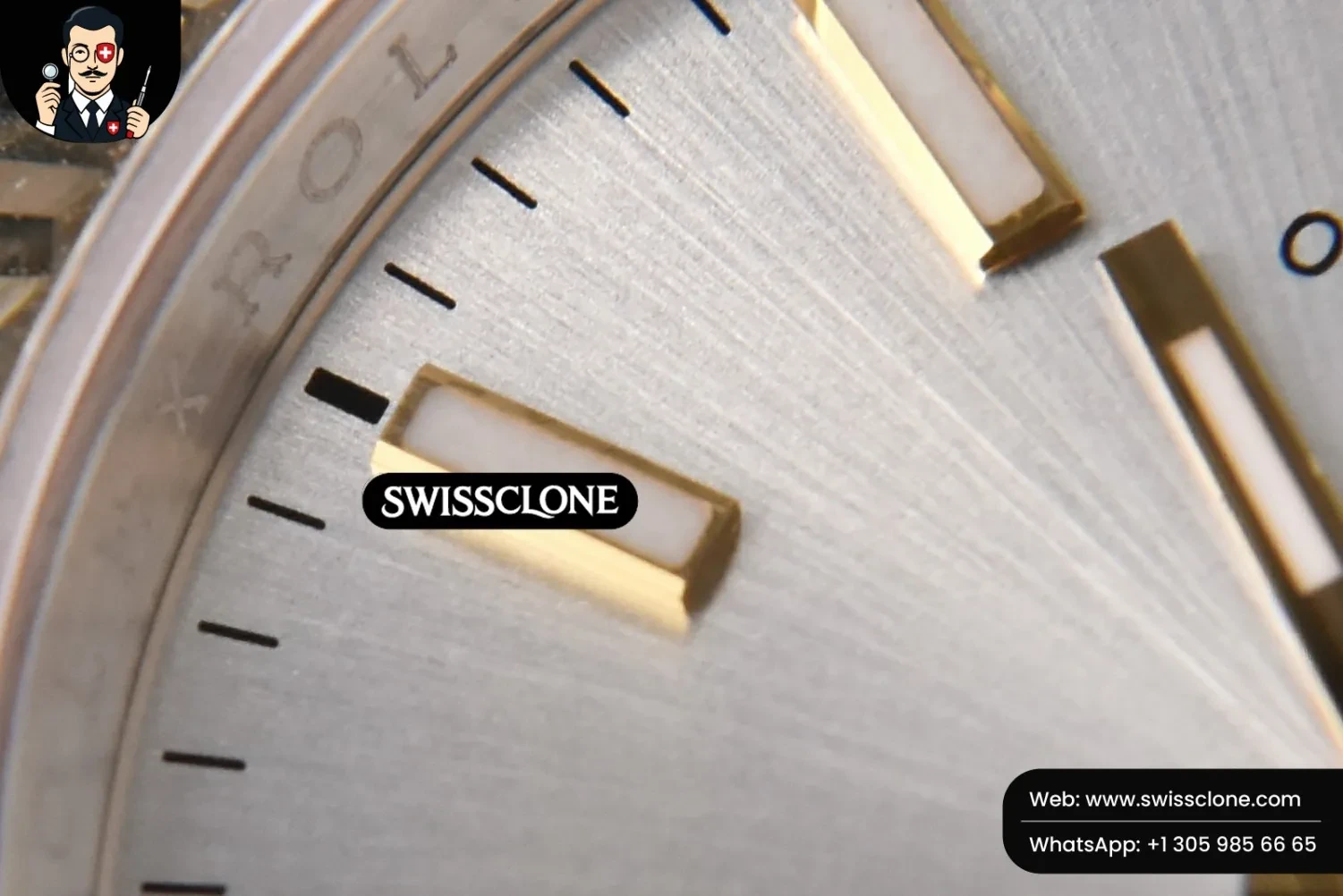 Rolex DateJust 36mm YG/SS Silver Dial Jubilee VR3235 1:1 Super Clone - Caseback & Cloned Calibre Movement