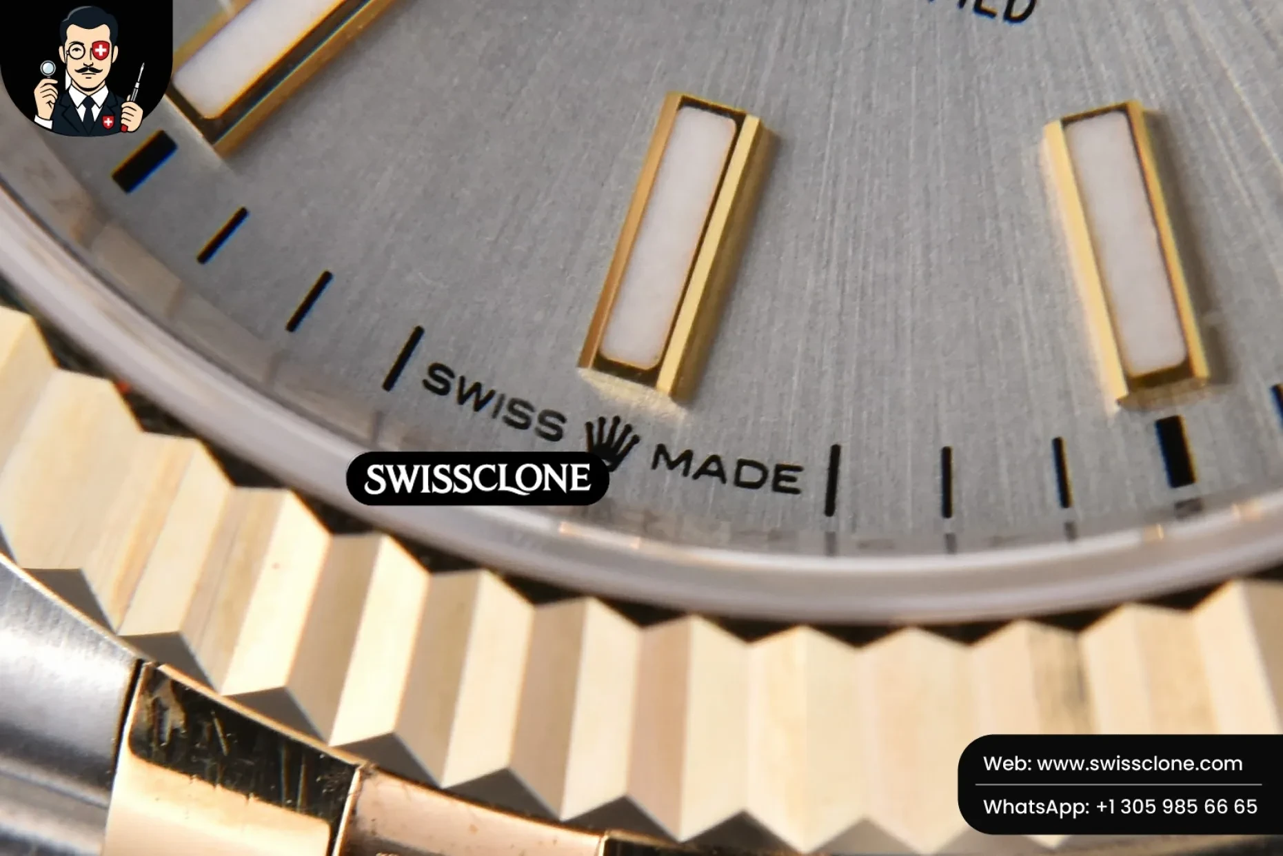 Rolex DateJust 36mm YG/SS Silver Dial Jubilee VR3235 1:1 Super Clone - On-Wrist Presence View