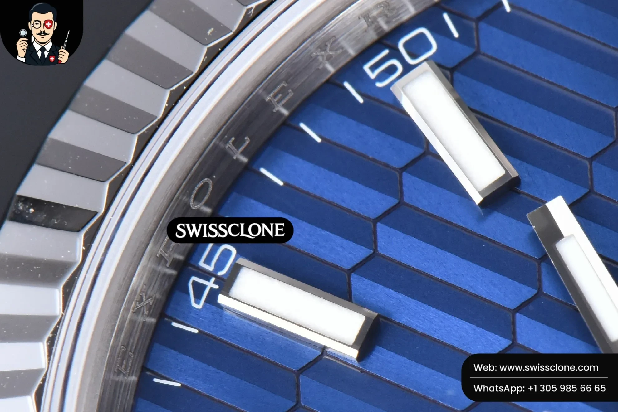 Rolex DateJust 41 126334 904L Blue Motif Dial Jubilee VS3235 1:1 Super Clone - Caseback & Cloned Calibre Movement