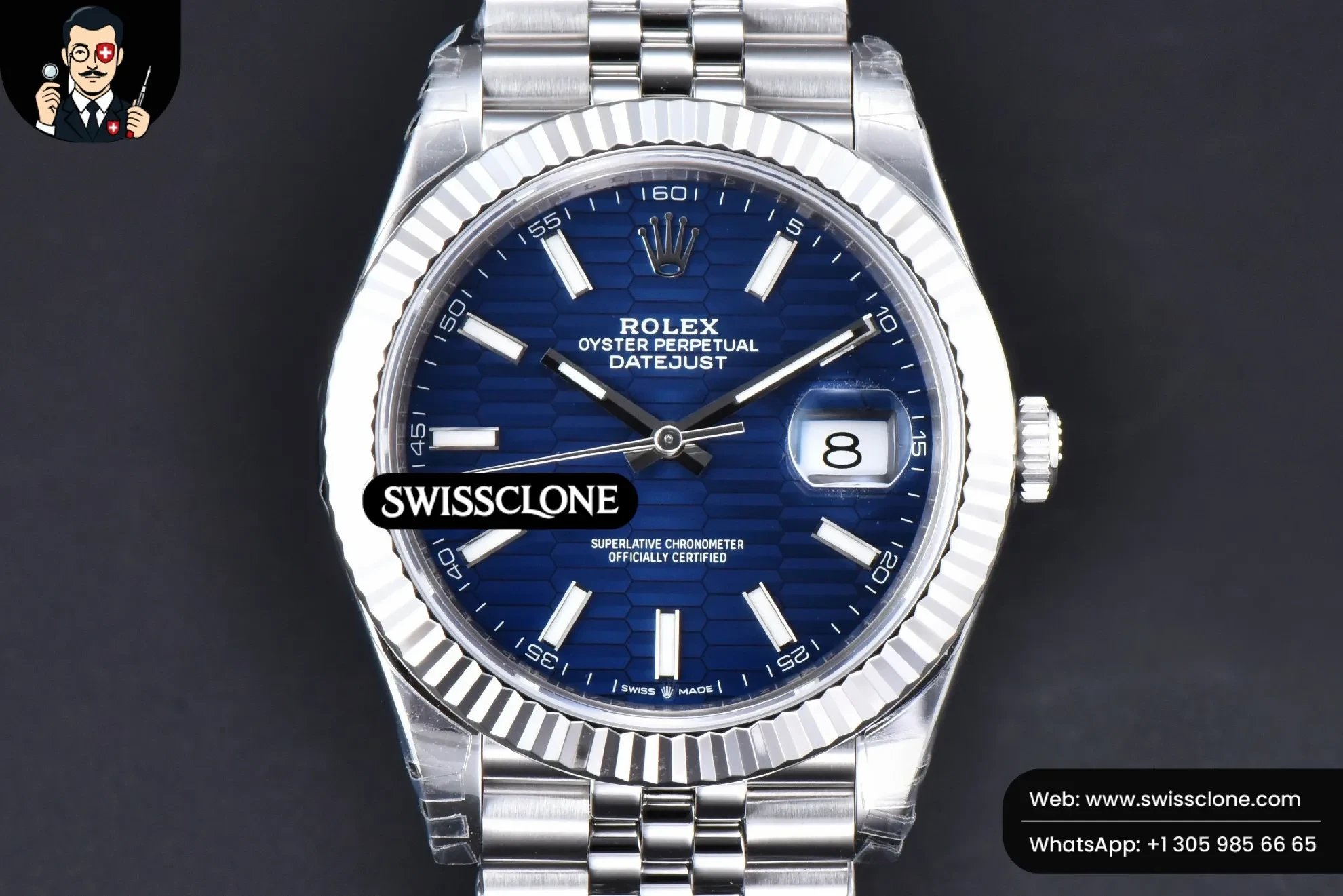 Rolex DateJust 41 126334 904L Blue Motif Dial Jubilee VS3235