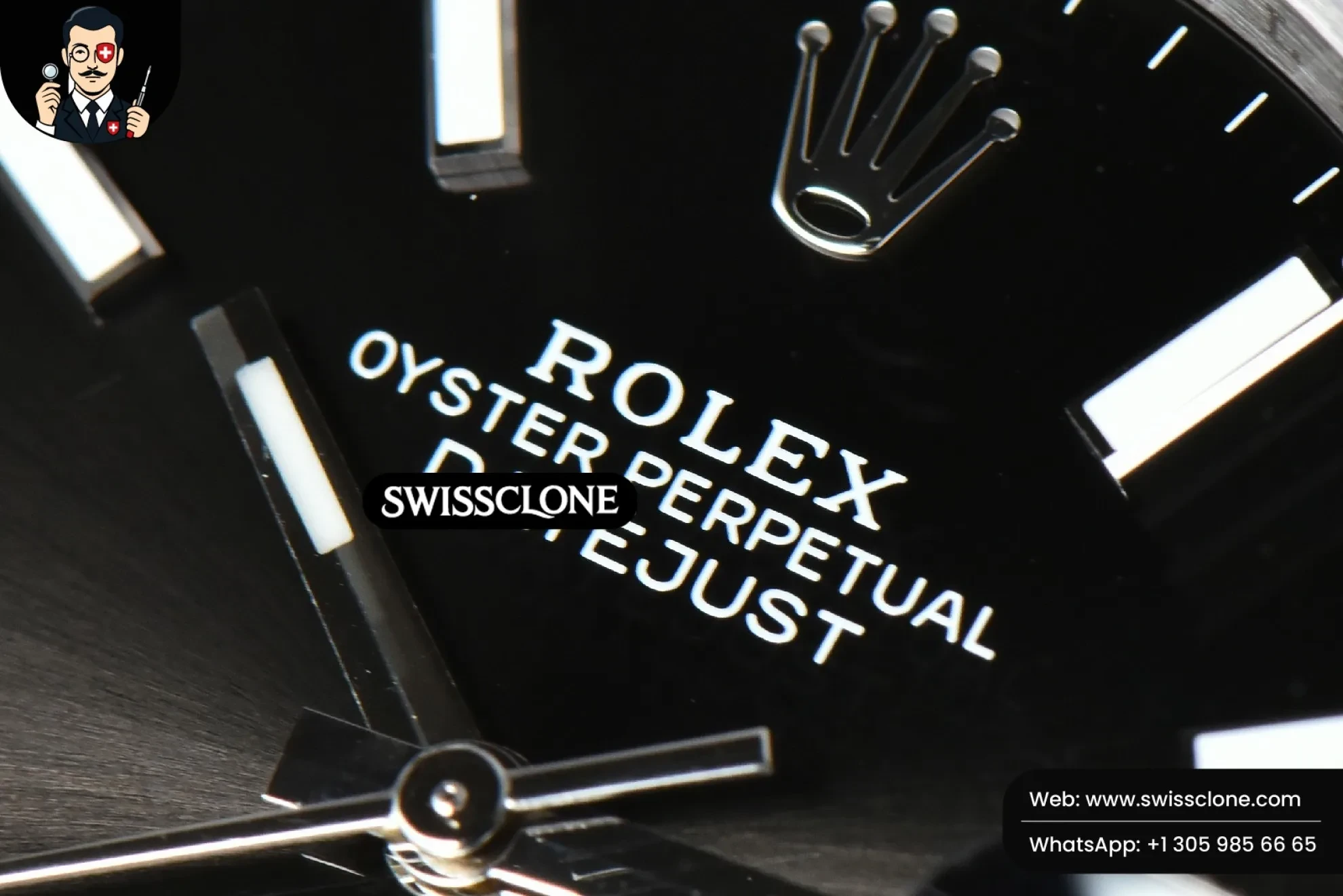 Rolex DateJust 41mm 126300 Smooth Bezel Black Dial Jubilee VS3235 1:1 Super Clone - Clasp & Bracelet Finishing