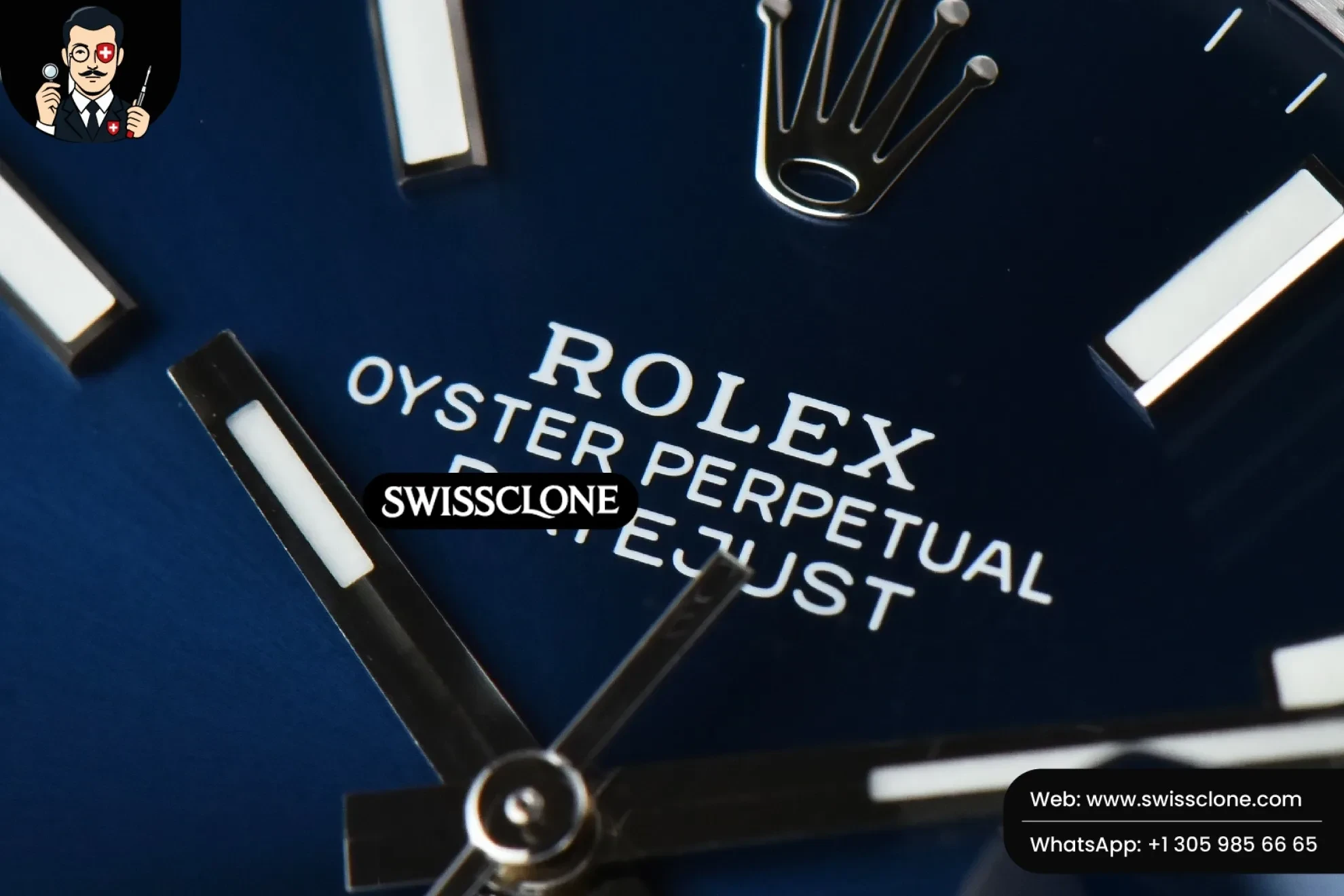 Rolex DateJust 41mm 126300 Smooth Bezel Blue Dial Jubilee VS3235 1:1 Super Clone - Clasp & Bracelet Finishing