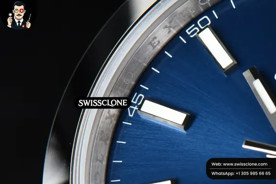 Rolex DateJust 41mm 126300 Smooth Bezel Blue Dial Oyster VS3235 1:1 Super Clone - Lateral Case Thickness Profile