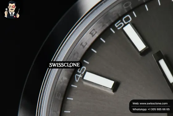 Rolex DateJust 41mm 126300 Smooth Bezel Gray Dial Jubilee VS3235 1:1 Super Clone - Lateral Case Thickness Profile