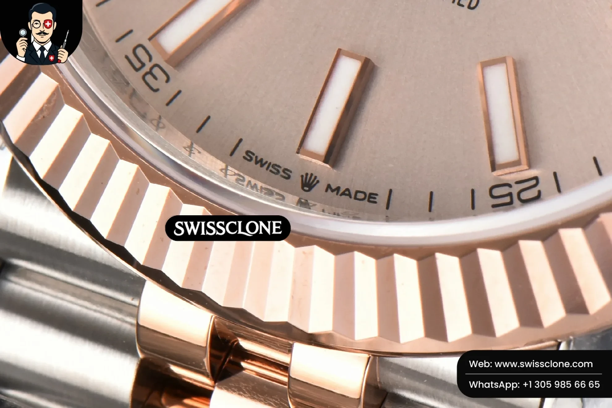 Rolex DateJust 41mm 126331 904L RG/SS Silver Dial Jubilee VS3235 1:1 Super Clone - On-Wrist Presence View