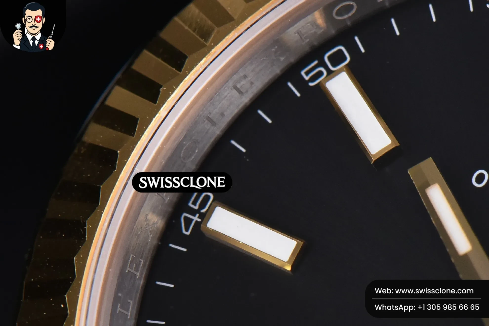 Rolex DateJust 41mm 126333 YG/SS Fluted Bezel Black Dial Oyster VS3235 1:1 Super Clone - Caseback & Cloned Calibre Movement