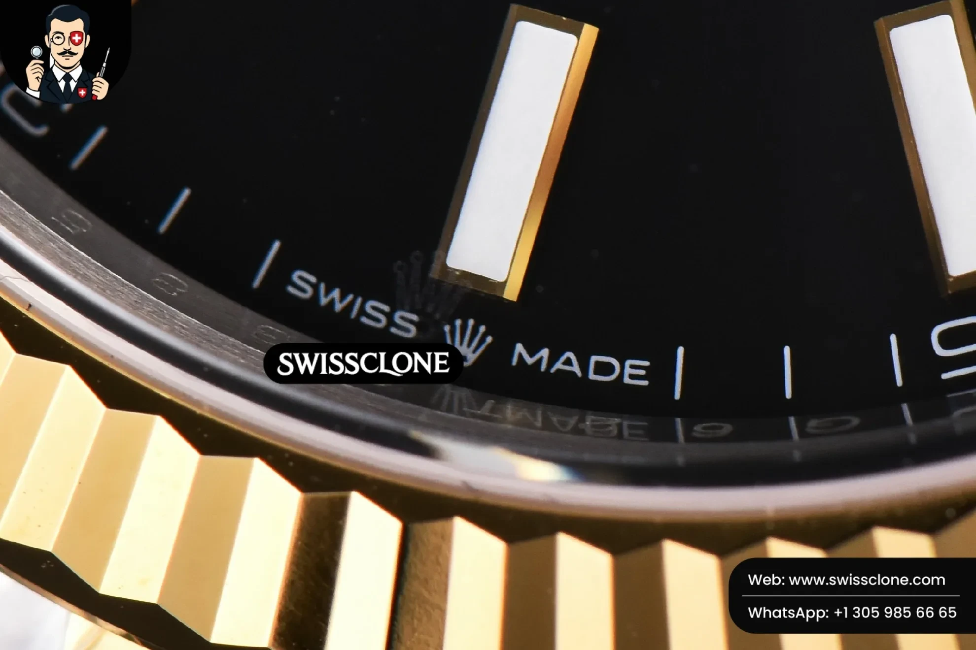Rolex DateJust 41mm 126333 YG/SS Fluted Bezel Black Dial Oyster VS3235 1:1 Super Clone - On-Wrist Presence View