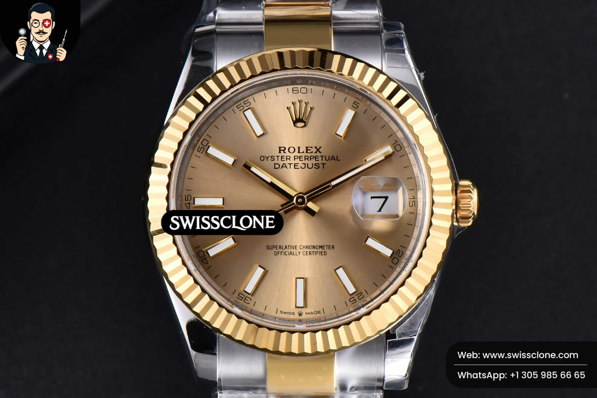 Rolex DateJust 41mm 126333 YG/SS Fluted Bezel Dial Oyster VS3235
