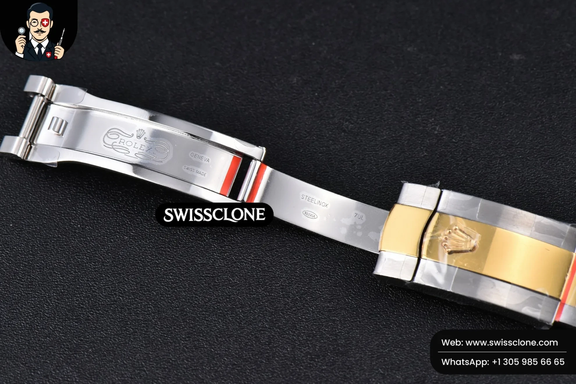 Rolex DateJust 41mm 126333 YG/SS Fluted Bezel Dial Oyster VS3235 1:1 Super Clone - Lateral Case Thickness Profile