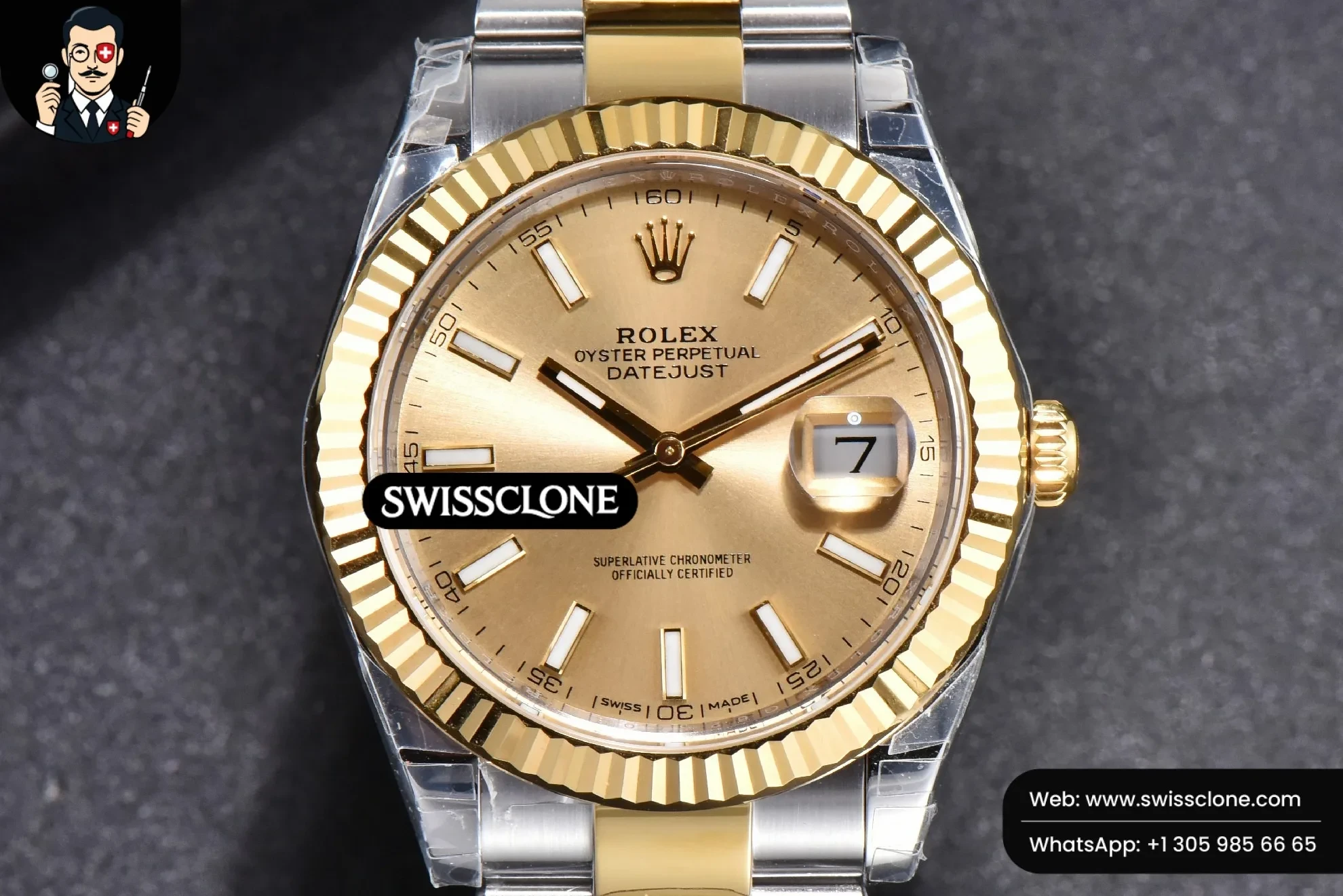 Rolex DateJust 41mm 126333 YG/SS Fluted Bezel Dial Oyster VS3235