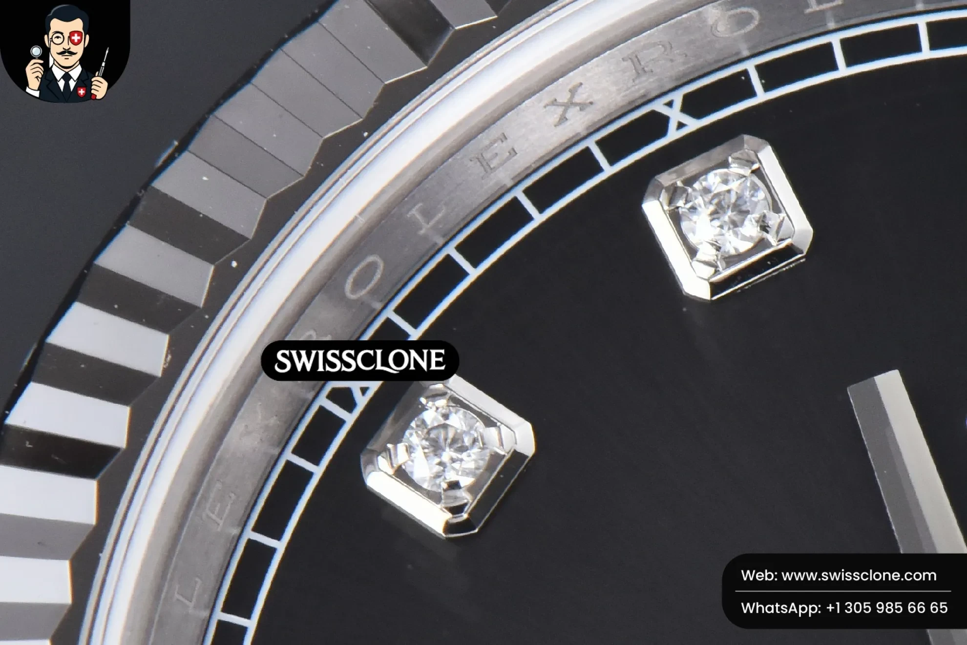 Rolex DateJust 41mm 126334 904L Black Dial Diamond Marker Jubilee VR3235 1:1 Super Clone - Lateral Case Thickness Profile
