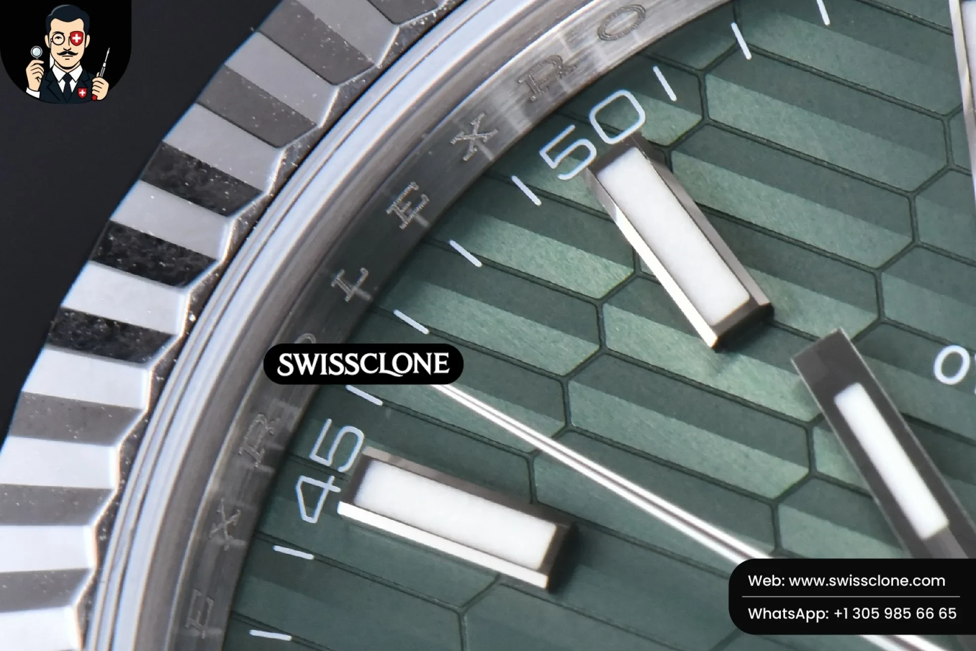 Rolex DateJust 41mm 126334 904L Green Motif Dial Jubilee VS3235 1:1 Super Clone - Caseback & Cloned Calibre Movement