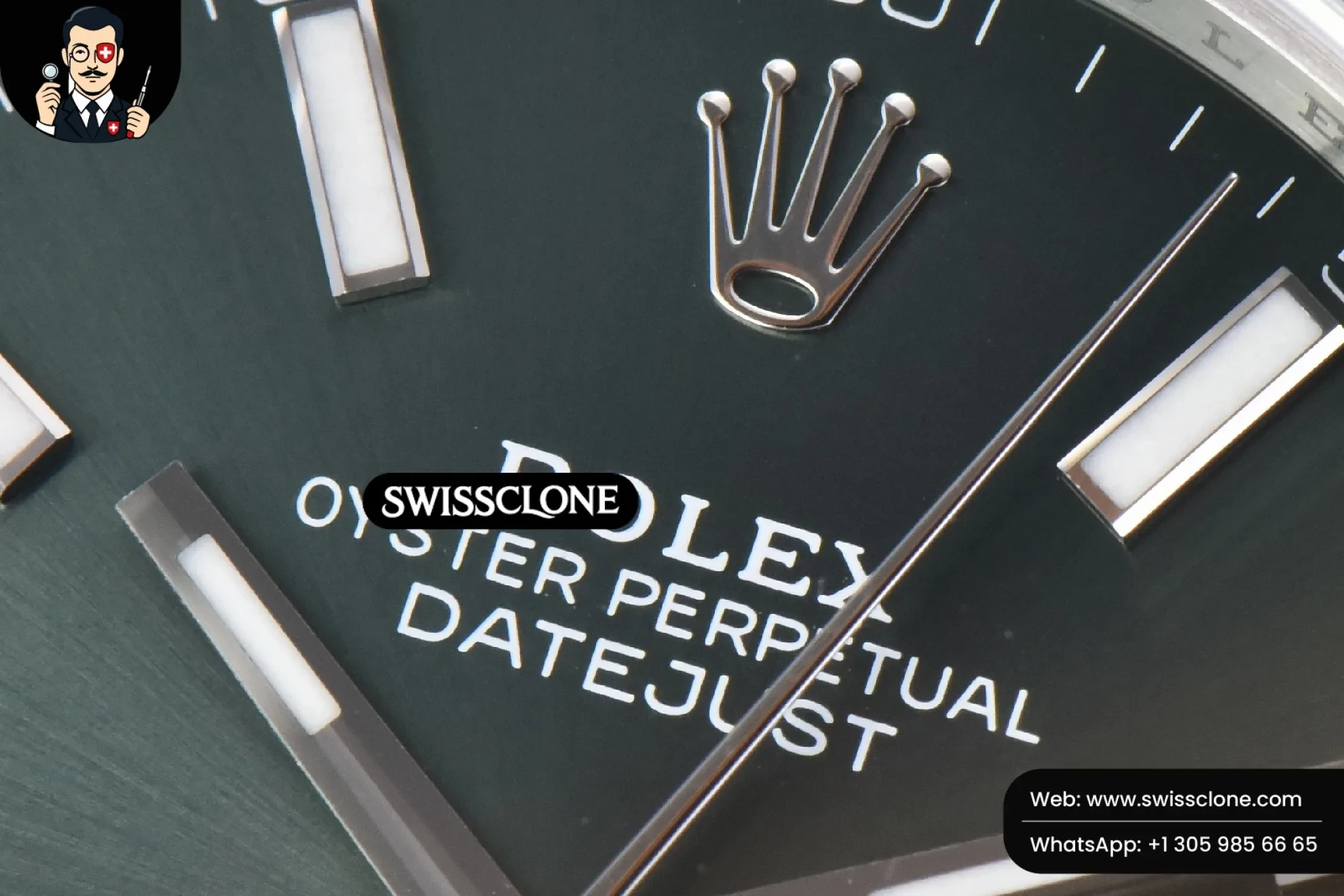 Rolex DateJust 41mm 126334 904L Mint Green Dial Jubilee VS3235 1:1 Super Clone - Clasp & Bracelet Finishing