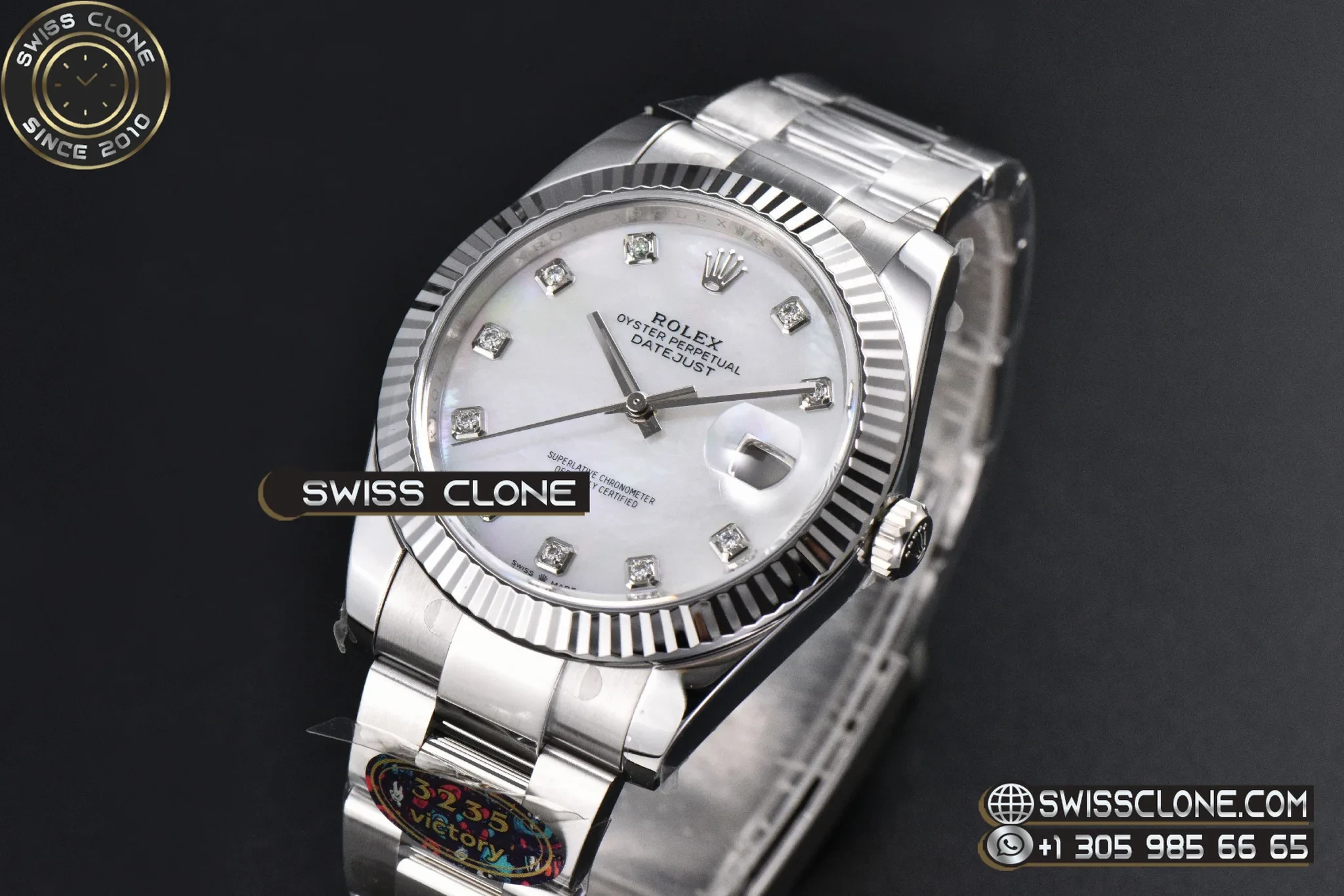 Rolex DateJust 41mm 126334 904L VF MOP Dial Diamond Marker Oyster DD3235 1:1 Super Clone - Clasp & Bracelet Finishing