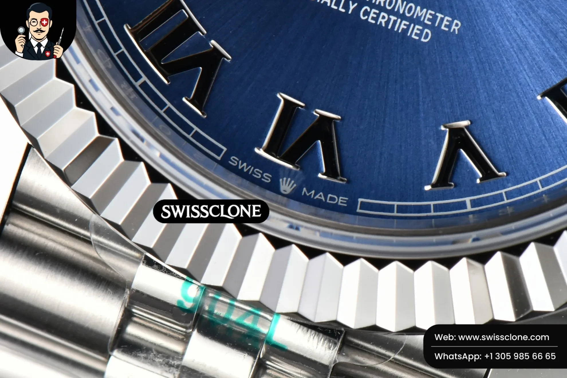 Rolex DateJust 41mm 126334 Blue Dial Roma Marker Jubilee 2824 1:1 Super Clone - On-Wrist Presence View