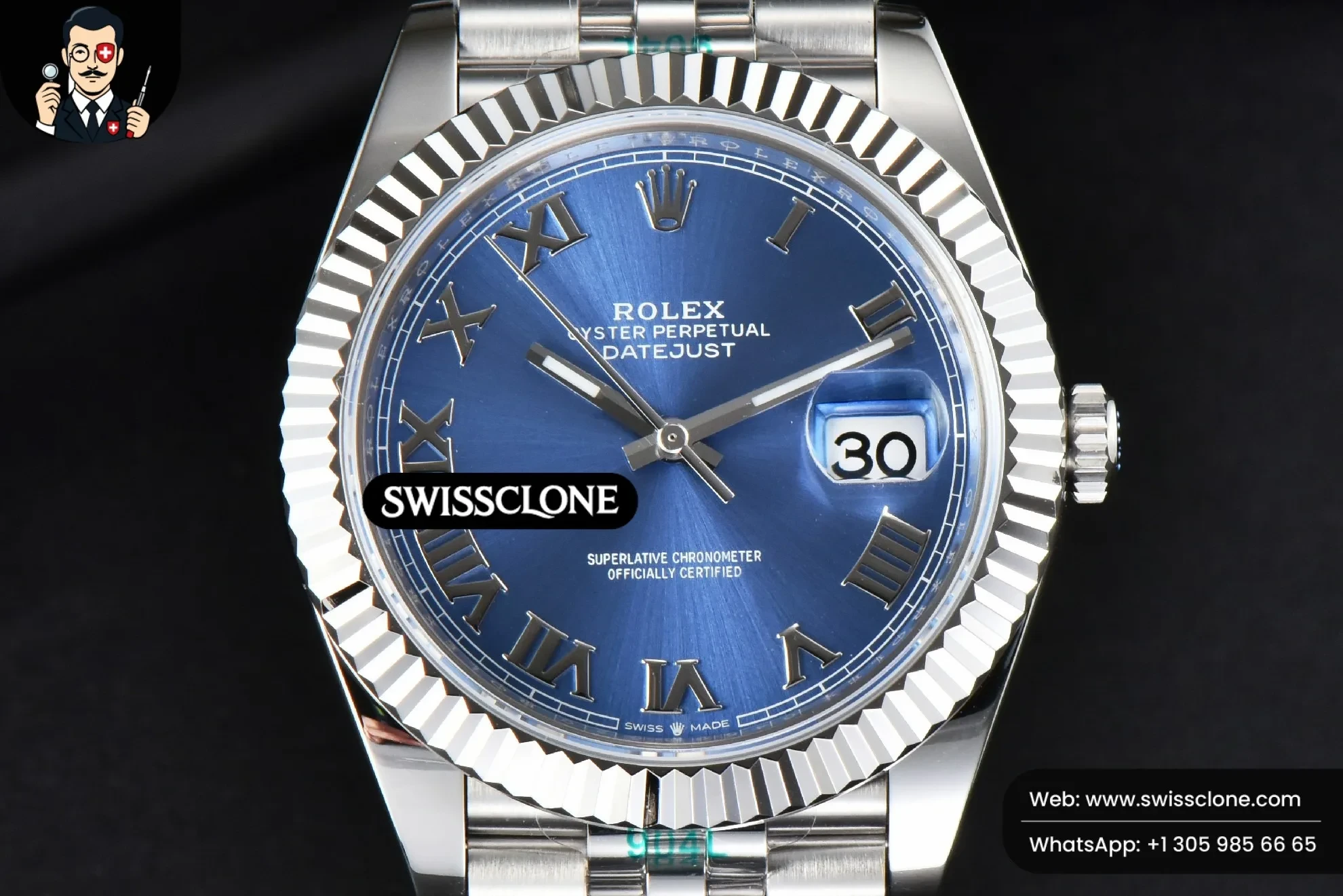 Rolex DateJust 41mm 126334 Blue Dial Roma Marker Jubilee 2824