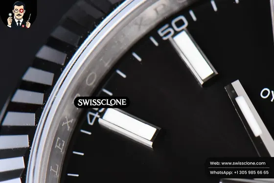 Rolex DateJust 41mm 126334 Fluted Bezel Black Dial Oyster VS3235 1:1 Super Clone - Caseback & Cloned Calibre Movement
