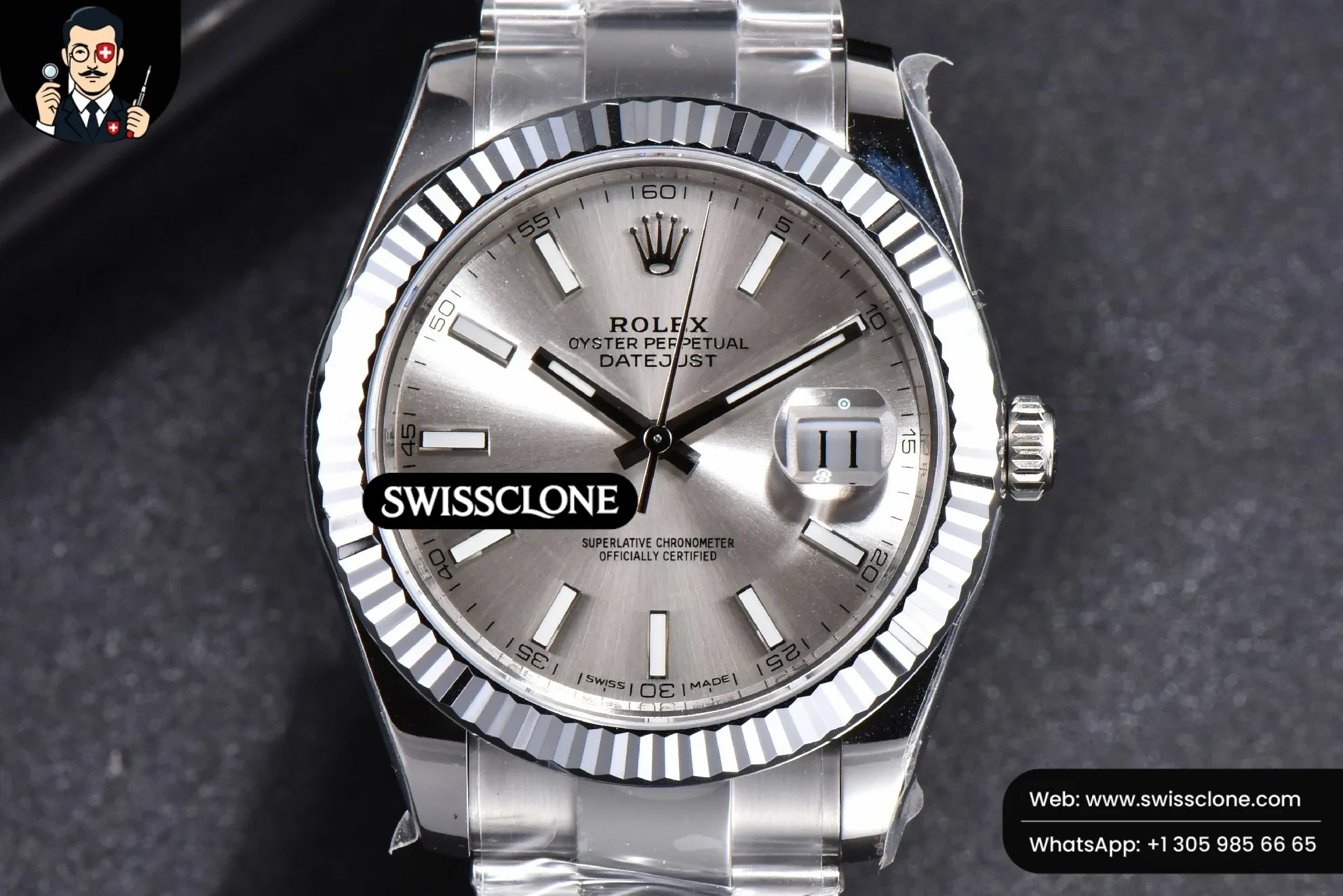Rolex DateJust 41mm 126334 Fluted Bezel Silver Dial Oyster VS3235