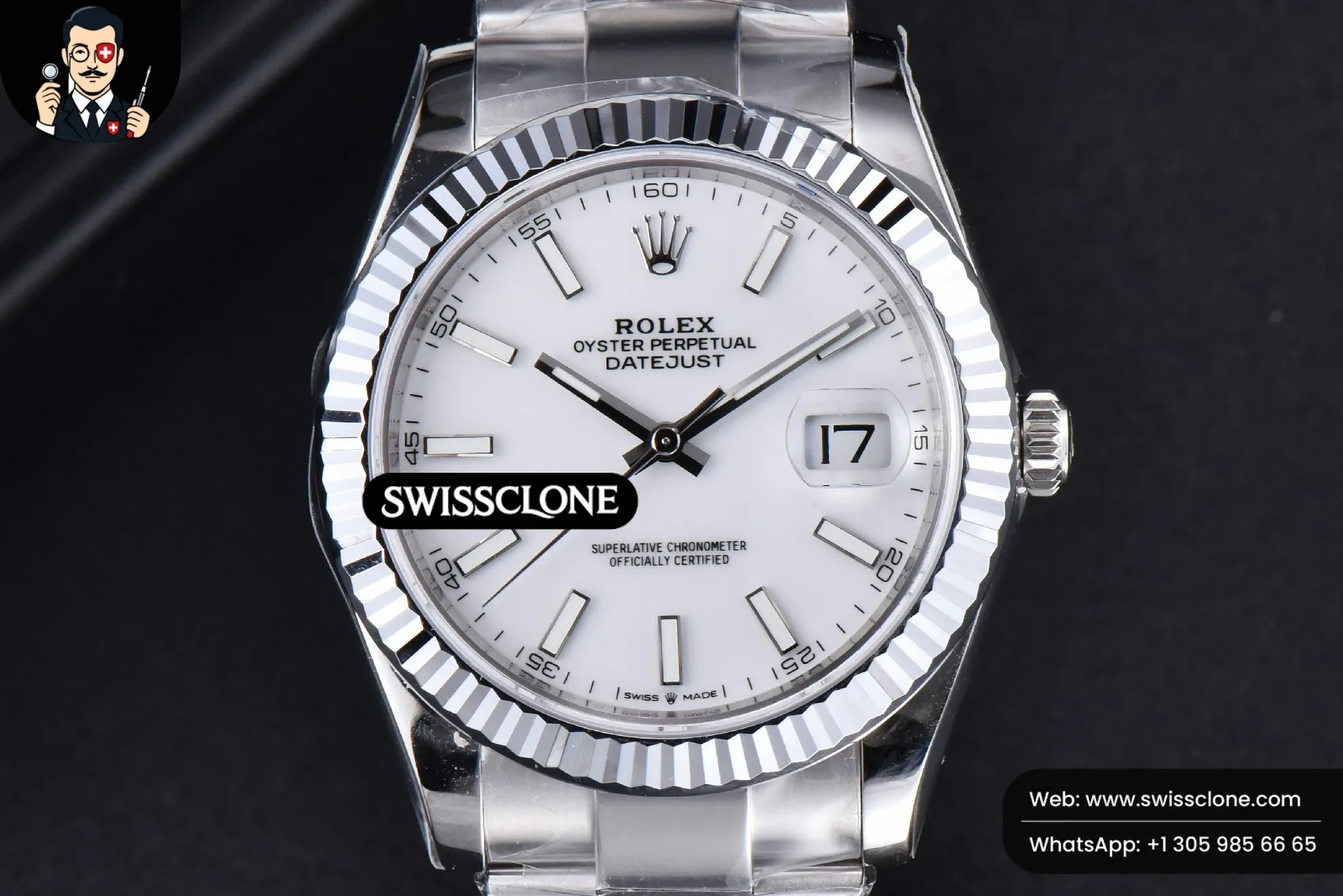 Rolex DateJust 41mm 126334 Fluted Bezel White Dial Oyster VS3235