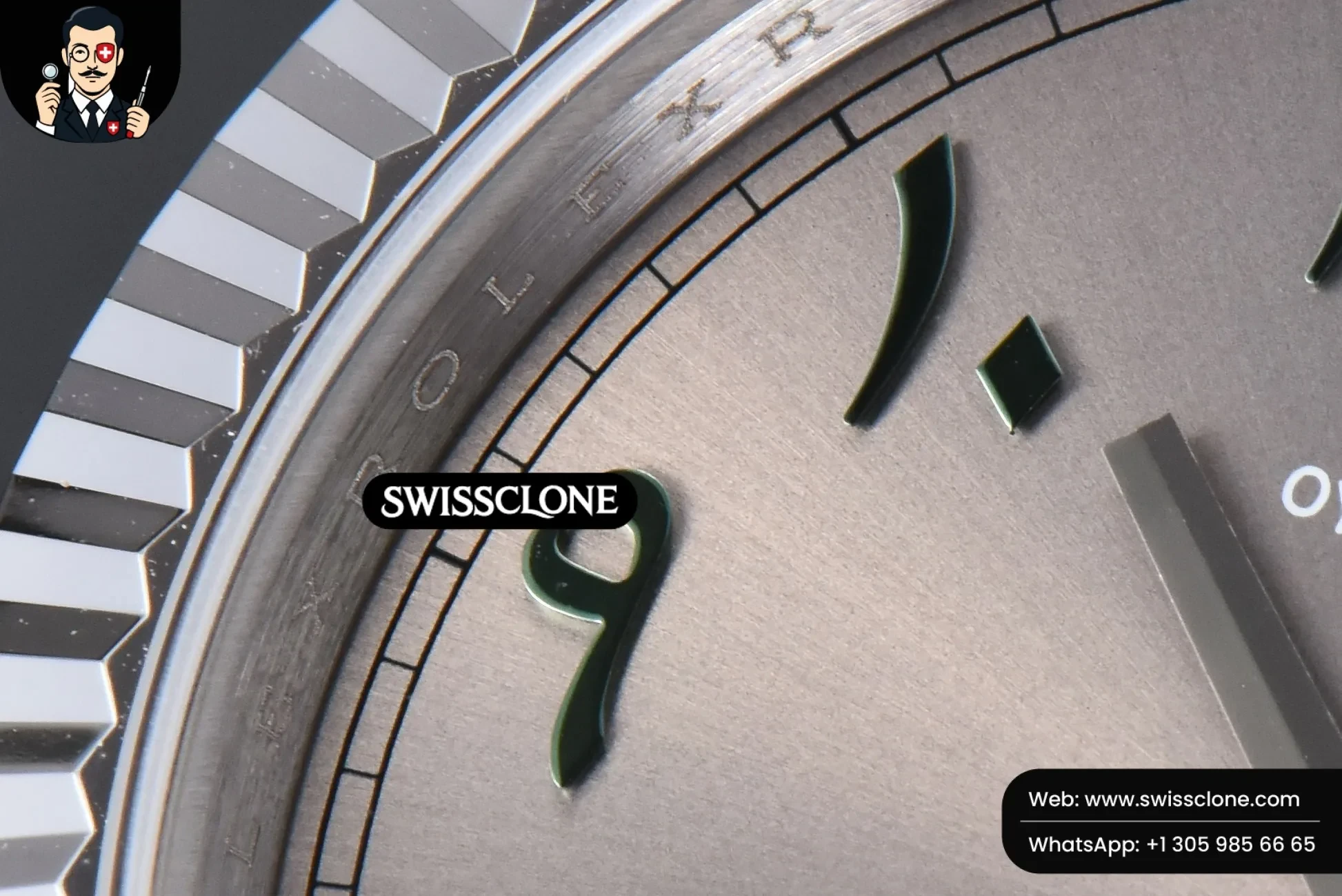 Rolex DateJust 41mm 126334 Gray Arabic Dial Jubilee 1:1 Super Clone - Caseback & Cloned Calibre Movement