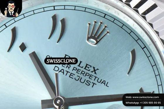 Rolex DateJust 41mm 126334 Ice Blue Arabic Dial Jubilee 1:1 Super Clone - Clasp & Bracelet Finishing