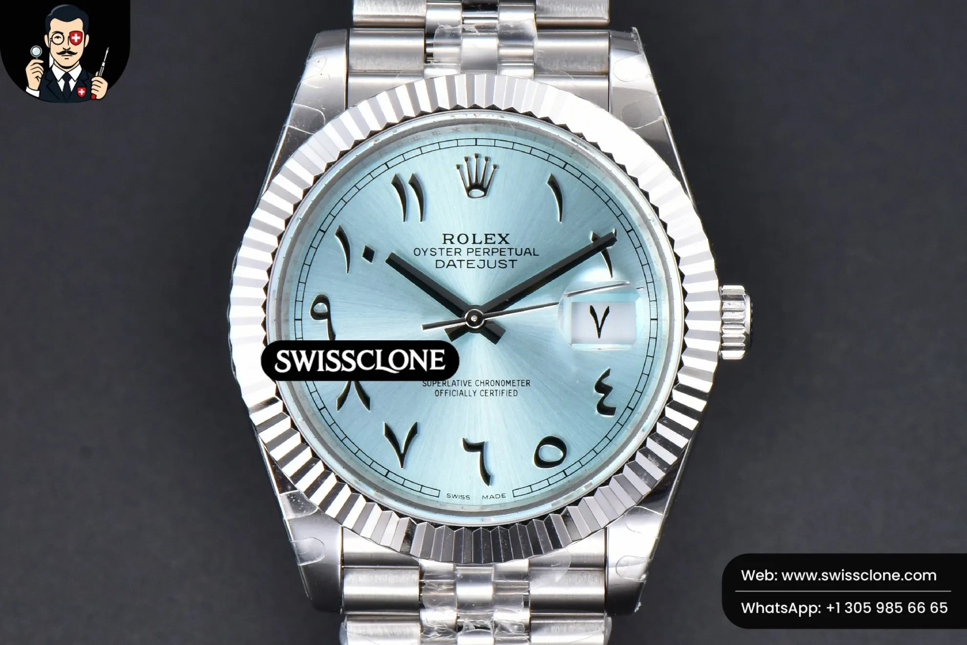 Rolex DateJust 41mm 126334 Ice Blue Arabic Dial Jubilee