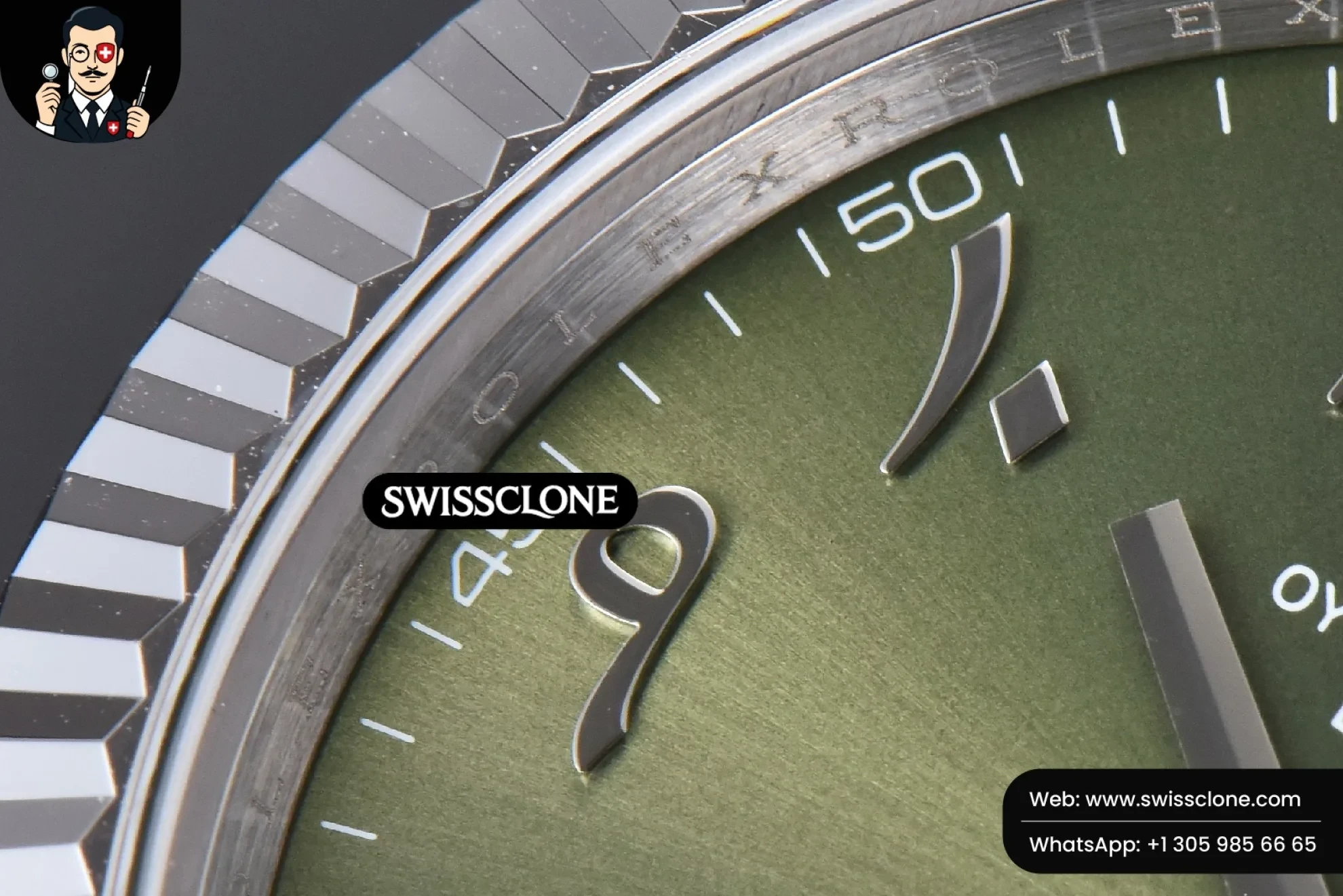 Rolex DateJust 41mm 126334 Olive Green Arabic Dial Jubilee 1:1 Super Clone - Caseback & Cloned Calibre Movement