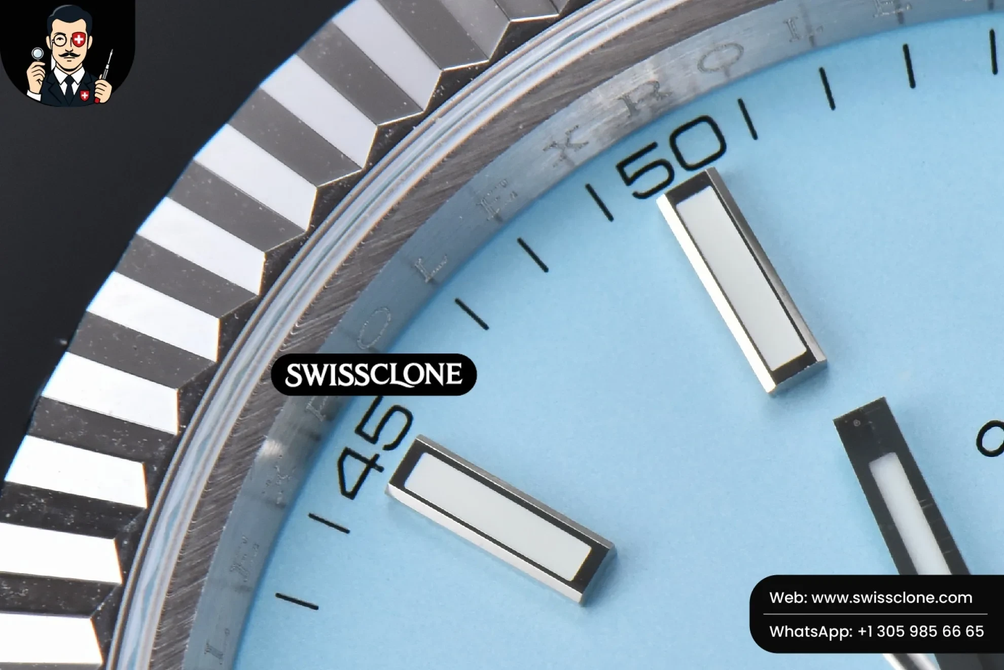 Rolex DateJust 41mm 126334 Tiffany Blue Dial Jubilee Tungsten Heavy 1:1 Super Clone - Lateral Case Thickness Profile
