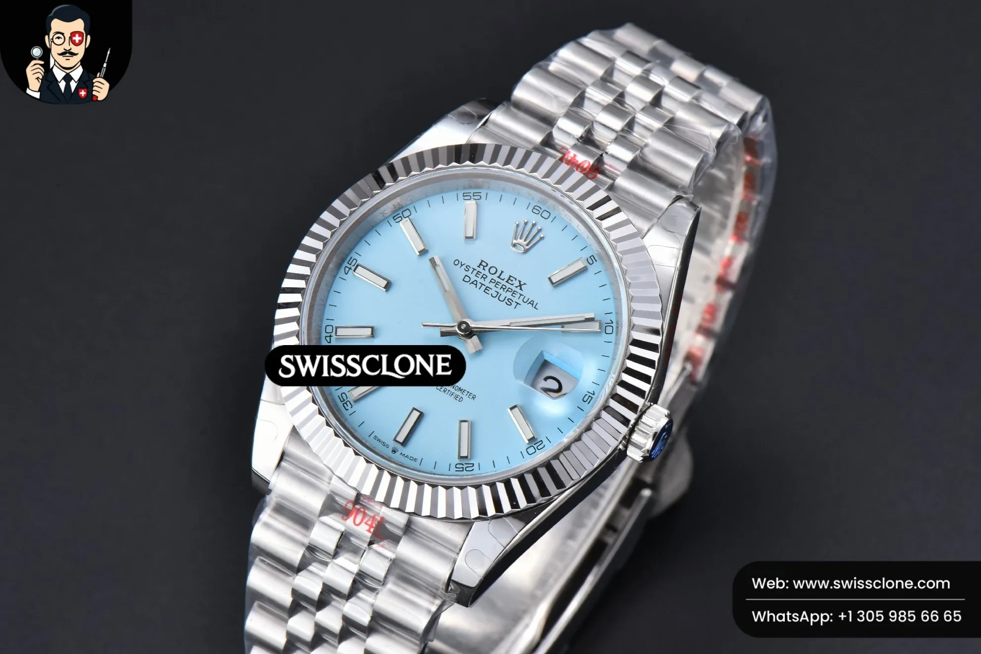 Rolex DateJust 41mm 126334 Tiffany Blue Dial Jubilee Tungsten Heavy 1:1 Super Clone - Clasp & Bracelet Finishing