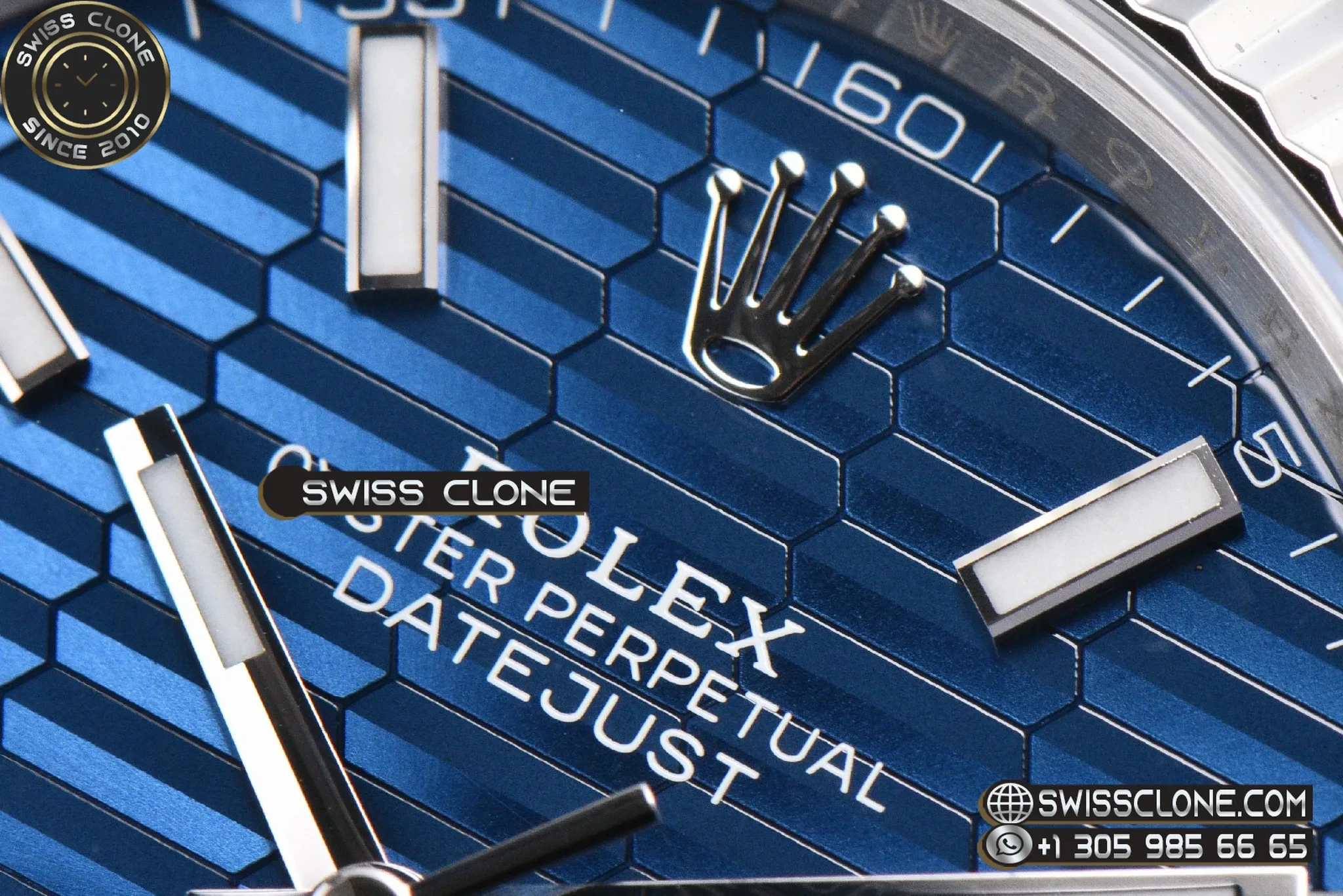 Rolex DateJust 41mm 126334 VF Blue Motif Dial Jubilee DD3235 1:1 Super Clone - Caseback & Cloned Calibre Movement