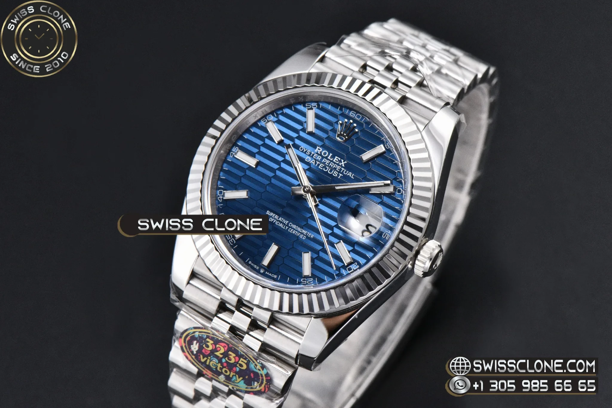 Rolex DateJust 41mm 126334 VF Blue Motif Dial Jubilee DD3235 1:1 Super Clone - Clasp & Bracelet Finishing