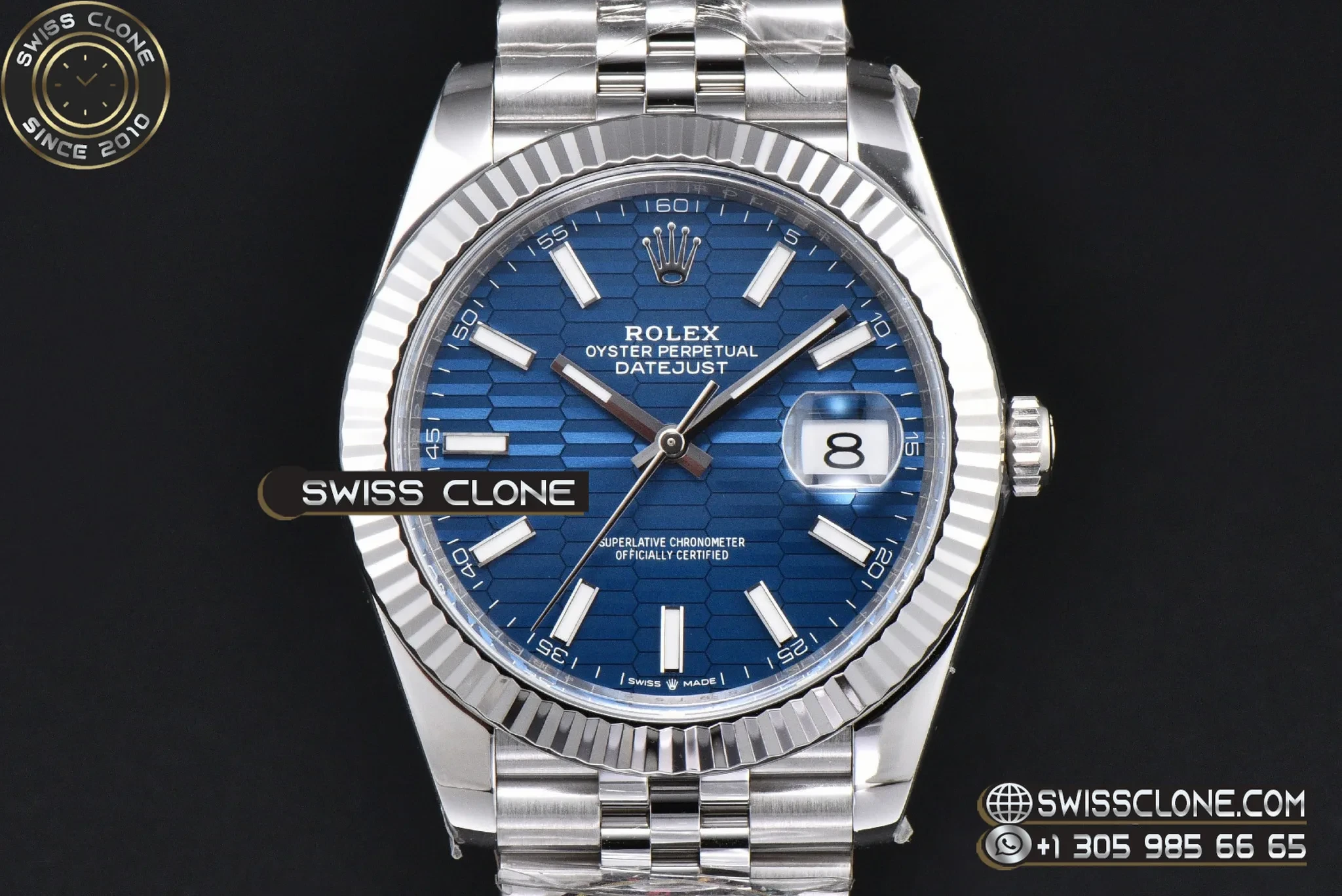 Rolex DateJust 41mm 126334 VF Blue Motif Dial Jubilee DD3235