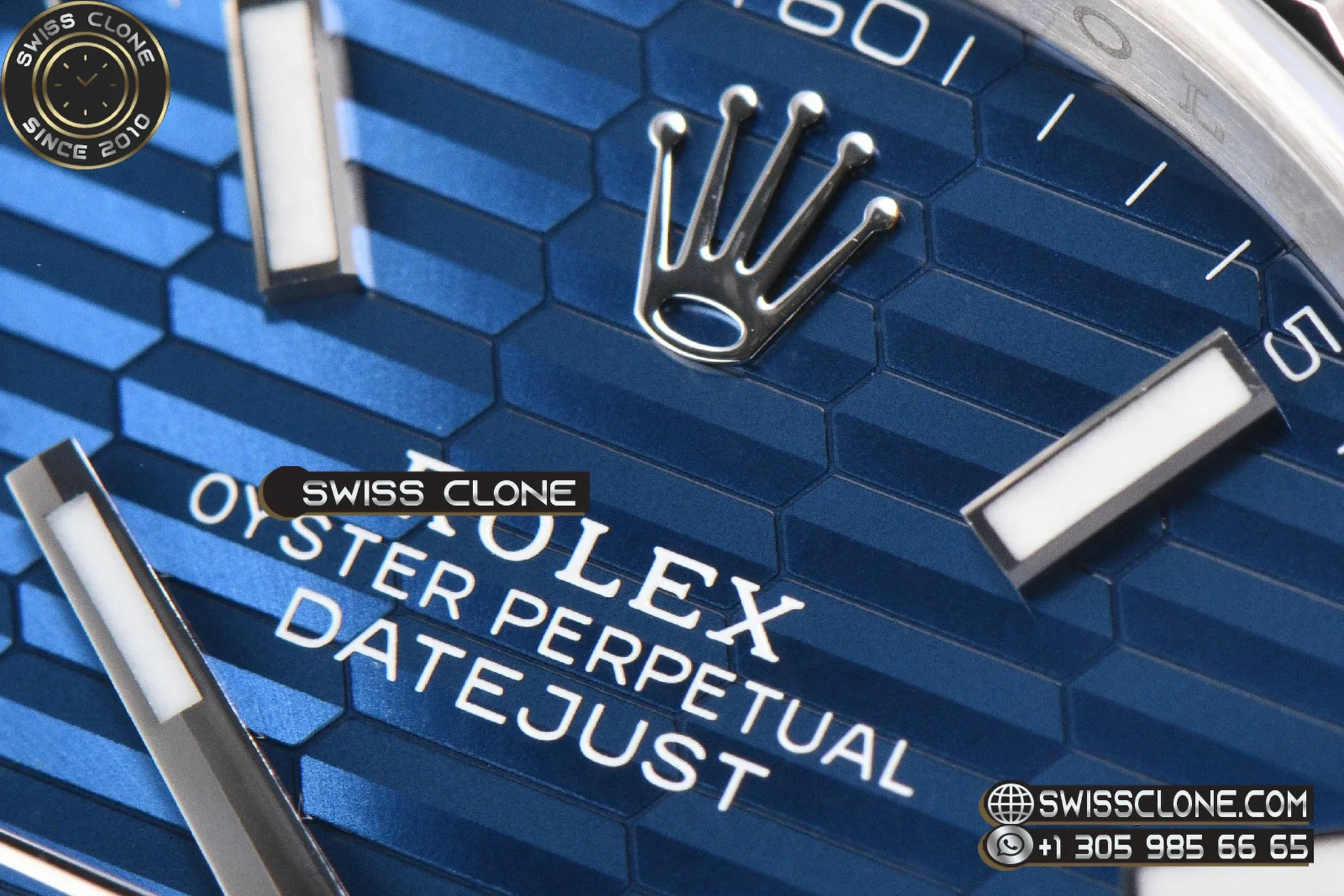 Rolex DateJust 41mm 126334 VF blue Motif Dial Oyster DD3235 1:1 Super Clone - Caseback & Cloned Calibre Movement