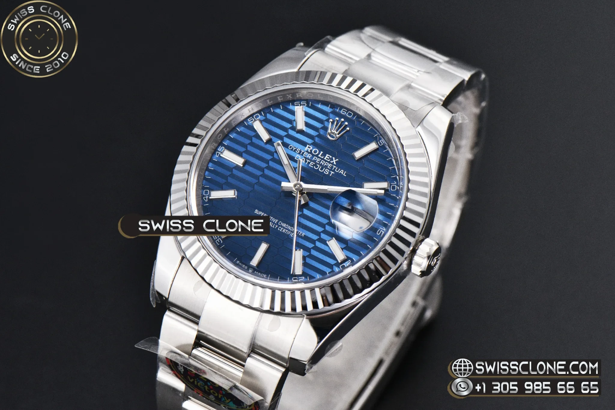 Rolex DateJust 41mm 126334 VF blue Motif Dial Oyster DD3235 1:1 Super Clone - Clasp & Bracelet Finishing