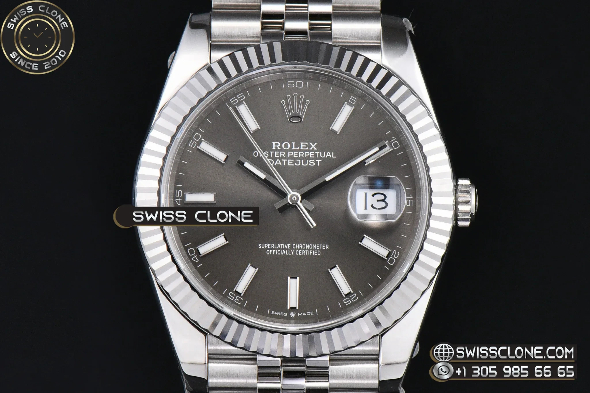 Rolex DateJust 41mm 126334 VF Gray Dial Jubilee DD3235