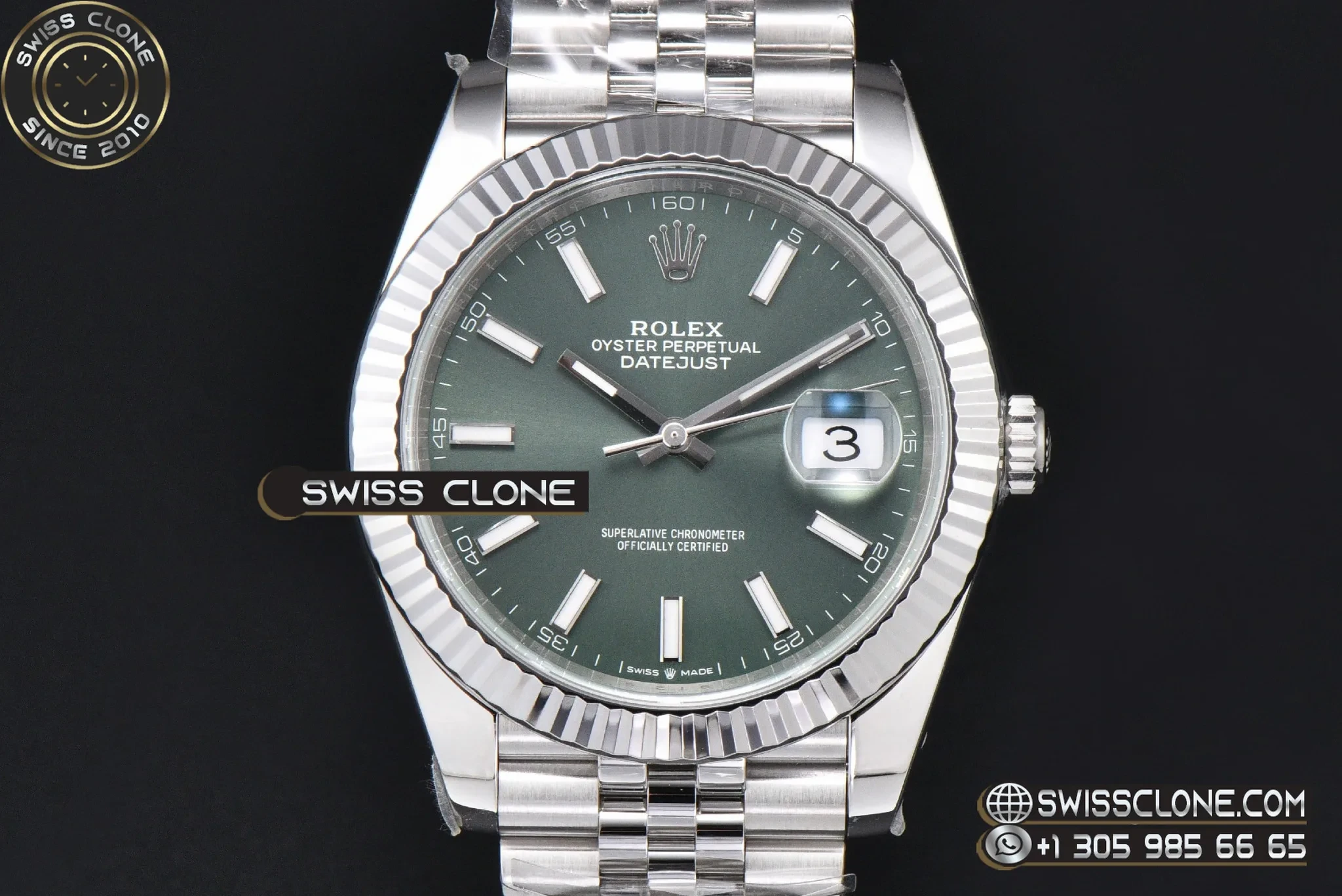 Rolex DateJust 41mm 126334 VF Mint Green Dial Jubilee DD3235