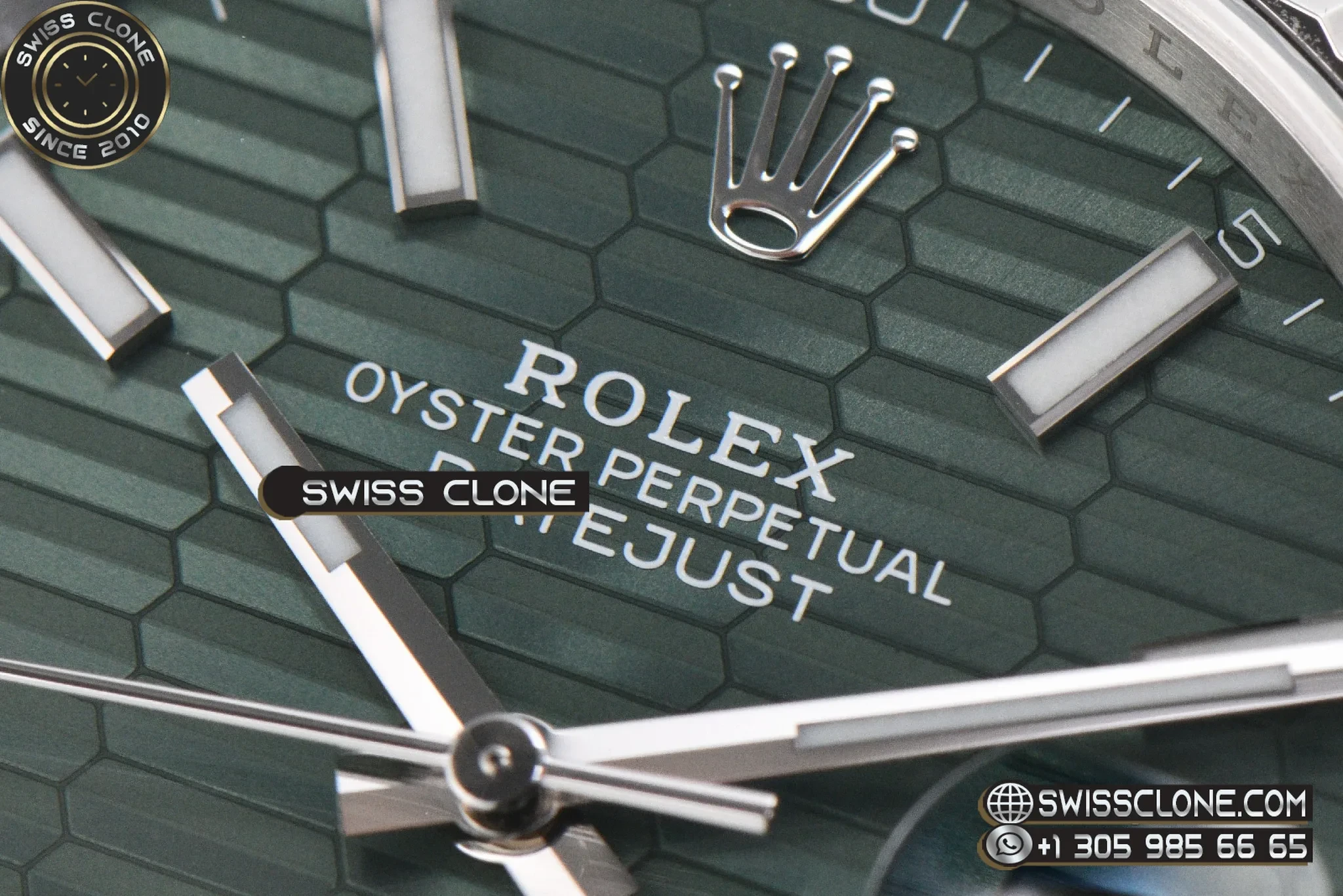 Rolex DateJust 41mm 126334 VF Mint Green Motif Dial Oyster DD3235 1:1 Super Clone - Caseback & Cloned Calibre Movement